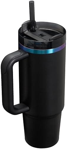 Stanley Quencher H2.0 Tumbler with Handle and Straw 30 oz | Flowstate 3-Position Lid | Cup Holder Compatible for Travel | Insulated Stainless Steel Cup | BPA-Free | Black Chroma thumbnail 3