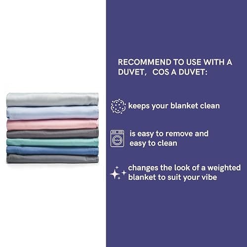 YnM 15lbs Weighted Blanket for Adults, Cotton Heavy Bed Throw Blanket with Cooling Glass Beads for All Season Use, Ideal for One Person of 140lbs (60x80 Inches, Queen Bed, Navy) thumbnail 10