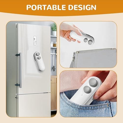 Mini Bag Sealer, 2025 Upgraded 2 in 1 Mini Bag Sealer with Cutter and Magnet, Rechargeable Mini Bags Sealer Portable Resealer Machine for Snack Plastic Bags Food Storage Travel (1, White) thumbnail 8
