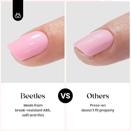 Beetles Press on Nails Kit 720Pcs 24 Colors, Short Almond Press on Nails Glossy Matte Glitter With Nail Glue & Nail Tabs Stickers, Natural Fit Lightweight Fake Nails Kit Art For Women Girls thumbnail 6