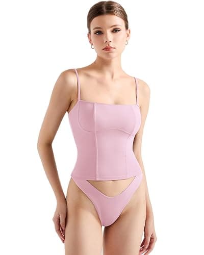 SUUKSESS Women Bustier No Boning Corset Tops Fitted Going Out Y2k Cami Tank Tops - Image 1