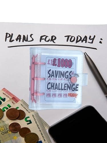 TAIAYERU Money Saving Wallet, £1000 Savings Challenge Binder UK with 25 Cash Envelopes, Funny Cash Saving Binder, Easy Way to Manage Monthly Budget-Pink thumbnail 7