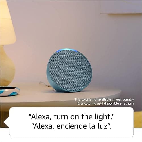 Echo Pop | Full sound compact smart speaker with Alexa | International Version with US Power Adaptor | Charcoal thumbnail 3