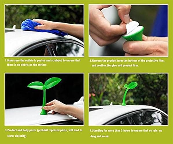 Car Sprout Roof Decoration for Car Top,Bean Sprout Decals for Hood Or Trunk Lid,Fun Green Grass Car Exterior Stickers Decor(Bean Sprouts) thumbnail 2