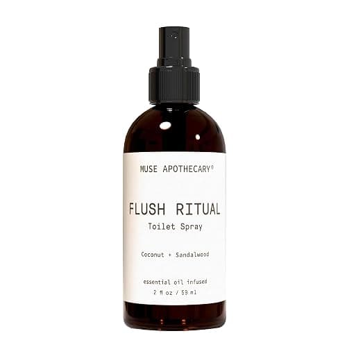 Muse Apothecary Flush Ritual - Aromatic & Refreshing Toilet Spray, Use Before You Go, 2 oz, Infused with Natural Essential Oils - Coconut + Sandalwood - Image 1