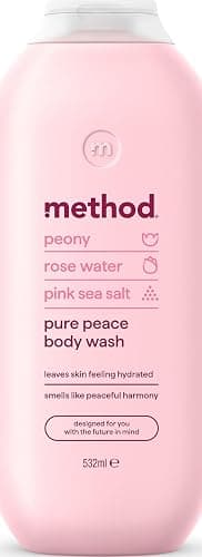 Method Pure Peace Body Wash, Peony & Rose Water, Shower Gel, 532ml - Image 1