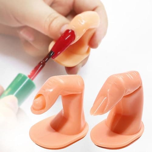 10Pcs Practice Hand for Acrylic Nails, Practice Finger Nail Art Practice Finger Plastic Fake Fingers with nail for Acrylic Gel Nail Art Training thumbnail 6