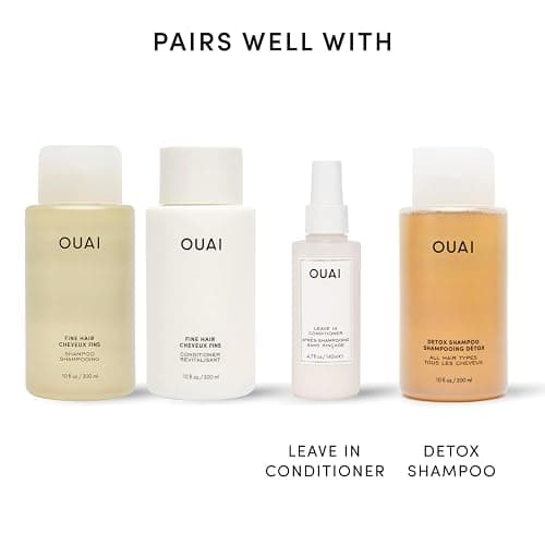 OUAI Fine Shampoo and Conditioner Set - Sulfate Free Shampoo and Conditioner for Women & Men - Made with Keratin, Marshmallow Root, Shea Butter & Avocado Oil - Free of Parabens & Phthalates (10 Fl Oz) thumbnail 8
