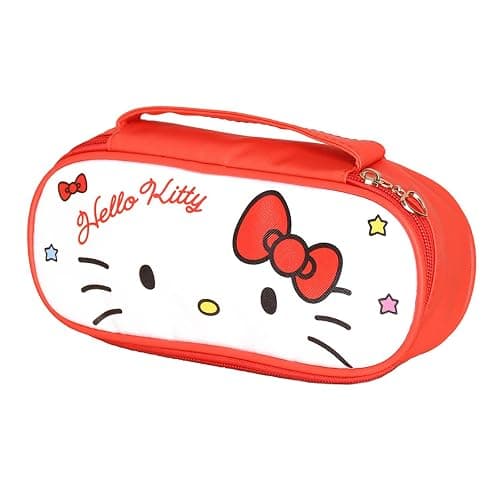 JUTOROSY Cute Red Pencil Case for Girls, Large Capacity Kawaii Pencil Pouch | Water-Resistant Organizer With Smooth Zipper, Portable Handle & Roomy Storage for School Supplies, Makeup & Travel - Image 1