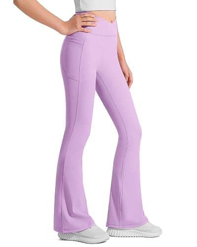 JOCMIC Girls Flare Leggings Kids Bell Bottom High Waisted Dance Yoga Flared Pants thumbnail 3