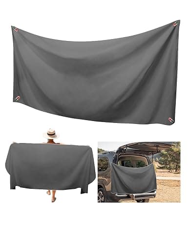 ZGXZQ Magnetic Bath Towel Oversized Quick-Dry Microfiber Towel with Magnetic Closure, Super Absorbent & Sand-Resistant for Beach, Pool, Travel, Gym & Camping 75"x30" (Gray) - Gray - Image 1