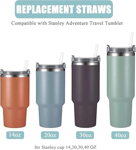 clear stanley straws + straw cleaner (replacement straws) thumbnail 4