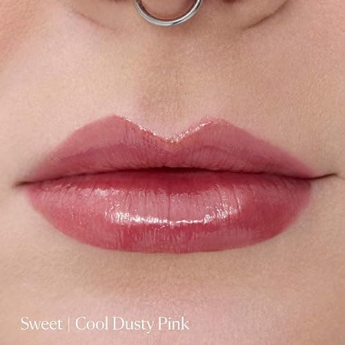 Kulfi Lassi Lips Staining Lip Oil, | Color: Sweet - cool dusty pink | Long-Lasting Moisturizing with Mango Seed Oil, Coconut Oil, Vitamin E, High Shine Finish, 0.12 oz / 3.8 mL thumbnail 7