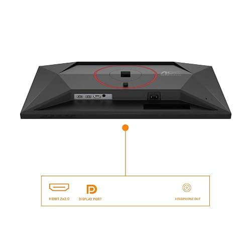 AOC Gaming 24G4HA - Monitor Full HD da 24 pollici, 200 Hz, 1 ms, comp. G-Sync, HDR10 1920x1080, 2x HDMI 2.0, 1x DisplayPort 1.4 nero-rosso, 24 inch FHD IPS, Regolazione altezza - Altoparlanti thumbnail 4