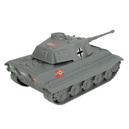 BMC WWII Gray German King Tiger Toy Tank 1:32 Scale for 54mm Army Men Soldier Figures thumbnail 3