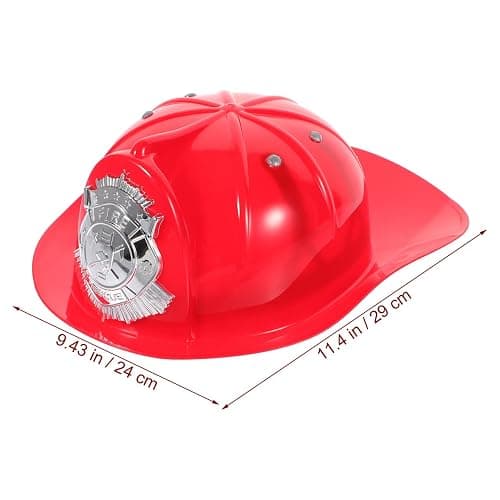 Fireman Helmet Plastic Hard Hat Fire Chief Helmet Firefighter Roleplay Costume Fireman Accessory for Cosplay Party Dress Up thumbnail 2
