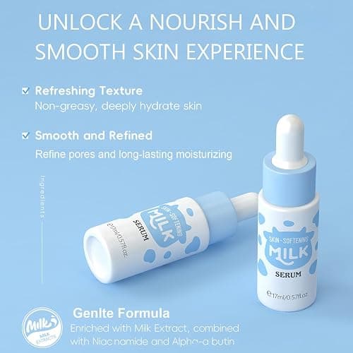 INSEEK Milk Skin Care Set for Kids & Teens, Gentle & Natural Formula Skin Care Routine Kit, Daily Moisturizing, Improve Dull Skin, For Soft, Supple-Looking Skin, Skincare Gift Set for Women Girl thumbnail 6