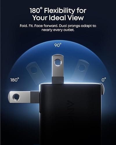 Anker Nano USB C Wall Charger, 45W Fast Charging Smart Display Charger, with 180° Foldable Plug, Smart Recognition, Built-in Care Mode, for iPhone17/16/15(Non-Battery,One USB-C Port,No Cable Included) thumbnail 6