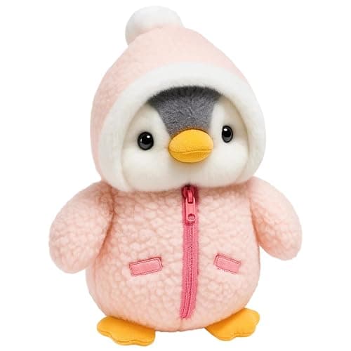 Qnvyw Pinguin Kuscheltier, Süßer Plüschpinguin 25 cm, Weiches Stofftier Zum Kuscheln Und Schlafen, Kinder Und Erwachsene, Rosa - Image 1