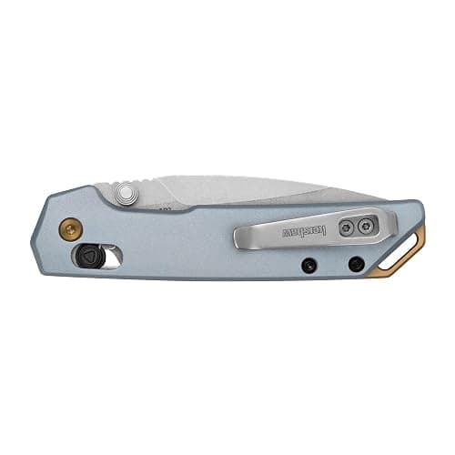 Kershaw Mini Iridium Folding Pocket Knife, 3 inch D2 Steel Blade, DuraLock, Aluminum Handle, Pocketclip thumbnail 5
