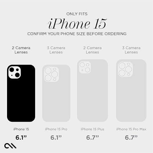 Case-Mate iPhone 15 Case - Twinkle Disco [12ft Drop Protection] [Compatible with MagSafe] Magnetic Cover with Cute Bling Sparkle for iPhone 15 6.1", Anti-Scratch, Shock Absorbent Material, Slim thumbnail 2