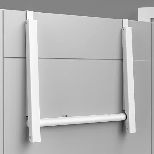 Hleelomi Over The Door Drying Racks for Laundry, Expandable Foldaway Clothes Rail, Suitable for Doors in Bedrooms, Dorms, and Bathrooms, White 2 Rack and A Rod thumbnail 4