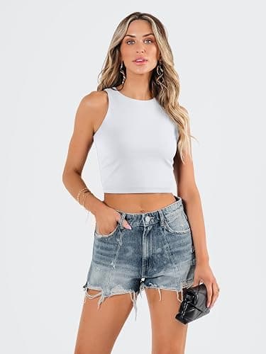 EFAN Womens White Crop Top- Undershirt thumbnail 5