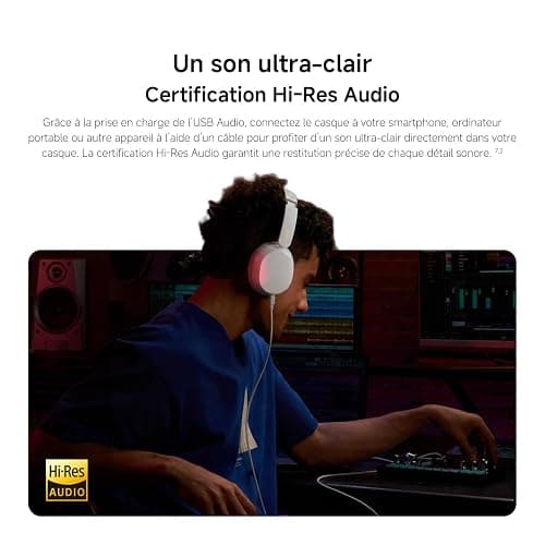 XIAOMI Redmi Headphones Neo, Casque Bluetooth sans Fil Anti-Bruit, Noir | Transducteur 40 mm, audio filaire Hi-Res, appels antibruit IA à 3 micros, Bluetooth 5.4, Fast Pair thumbnail 5