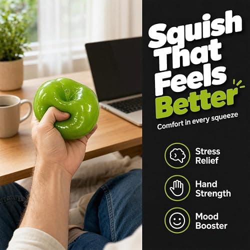 Slush Apple Squishy, 2026 New Portable Soft Squishy Ball，Green | Stress Relief Toy, Portable Design, Soft Texture, Sensory Play, 2026 New thumbnail 7