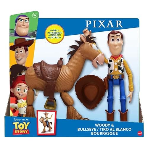 Mattel Disney Pixar's Toy Story 4 Woody and Buzz Lightyear 2-Character Pack, Movie-inspired Relative-Scale for Storytelling Play thumbnail 7