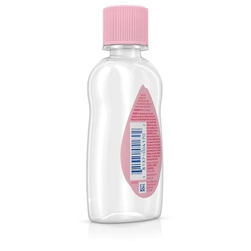Johnson's Baby Oil, Hypoallergenic, 3 fl oz | Pure Mineral Oil to Prevent Moisture Loss for Newborn, Kids, and Adults, Gentle and Soothing Baby Massage Oil thumbnail 5