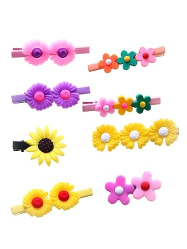 56PCS Toddler Hair Accessories Set: Colorful Rainbow Barrettes, Pins, Candy Fruits, Butterflies for Kids' Stylish Hairstyles - 56 PCS thumbnail 5