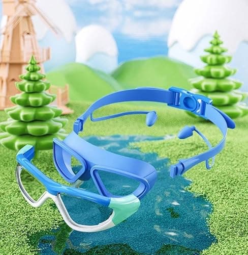 SIMAKRA Swimming Goggles Kids 4-16 years, Girls and Boys Swimming Goggles for Children Wide Vision, Anti Fog, No Leaking, UV Protection-with Case,Nose Clip Ear Plug - Goggles2lightpink thumbnail 6
