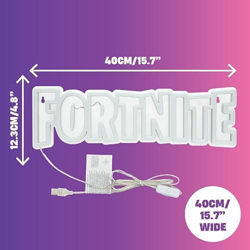 Fortnite Logo LED Neon Wall Light, Officially Licensed Gaming Lamp with Power Cord for Home, Bedroom, Living Space Decor, Gift for Boys | Paladone thumbnail 3