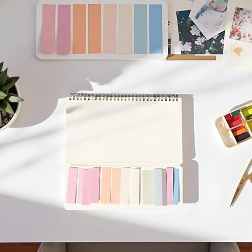 400 Pcs Sticky Index Tabs Small Sticky Notes Book Tabs,Tabs for Notebooks, Page Markers Notes Tabs Writable and Book Flags Tabs Post It Tabs Strip Index Tabs for Page Marking Classify File (Pink) thumbnail 6