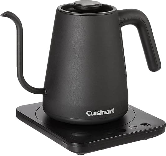 Cuisinart GK-1 Digital Goose Neck Kettle, Precision Gooseneck Spout Designed for Precise Pour Control that Holds 1-Liter, 1200-Watt Allows for Quick Heat Up, Stainless Steel,Black thumbnail 5