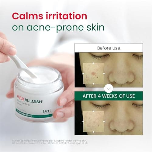 Dr. G R.E.D. Blemish Clear Soothing Cream - Calming Korean Moisturizer for Redness - Soothes Acne & Irritation - With Centella Asiatica - Long-Lasting Hydration - 2.36 fl oz thumbnail 3