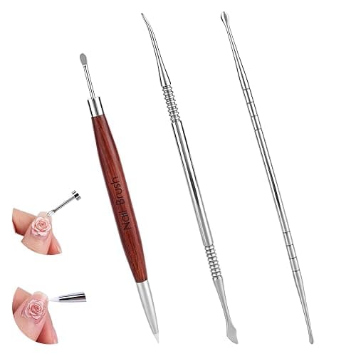 3pcs Nail Art Sculpting Tools, 3D Nail Gel Sculpting Tool Set | Double-Head 3D Gel Nail Art Sculpting Tools Set DIY Manicure Supplies Suitable for Home and Salon Supplies - Image 1