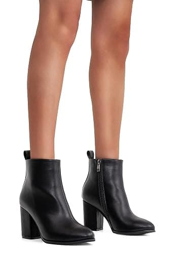 Jeossy Women's 9637A Dressy Ankle Boots,Fashion Block Heel Booties thumbnail 3