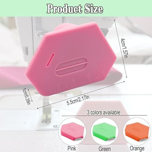 3PCS Magnetic Seam Guide for Sewing Machine, Multifunctional Polygonal Hemmer Guide with Scale, Universal Sewing Quilting Supplies Accessories Tools thumbnail 5