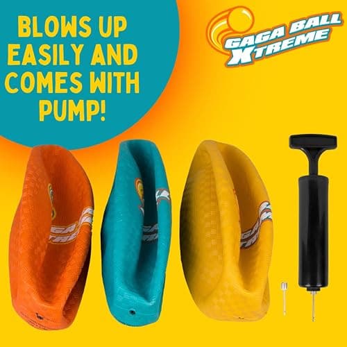 SCS Direct Gaga Playground Balls 3pk (8.5 inches) w Air Pump- Durable Rubber Pack for Dodgeball, Kickball, Gagaball Official Play and School - Fun Outdoor Toys and Accessories Gift for Kids thumbnail 4