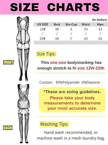 EHSUYAB Plus Size Body Stockings For Women Curvy BBW, Exotic Dancer Lingerie Outfits, Full Sexy Fishnet Bodysuit Rave Party thumbnail 7
