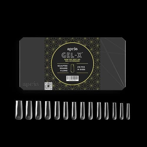 Apres Gel-X® Square Box of Nail Tips | 280 Gel-X Tips, Soft Gel Tips, 14 Sizes 00-9 | Half-sizes Included (Sculpted Square Extra Long, 280 Count) thumbnail 3
