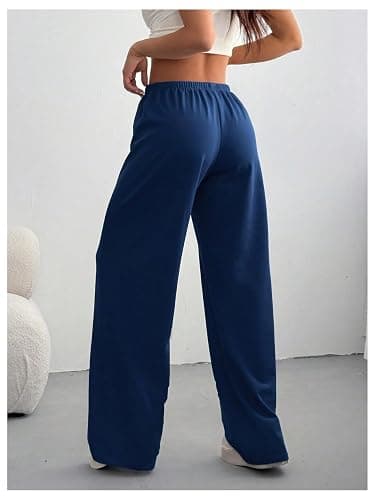 SOLY HUX Women's Baggy Sweatpants Drawstring Waist Wide Leg Loose Casual Long Pants thumbnail 2