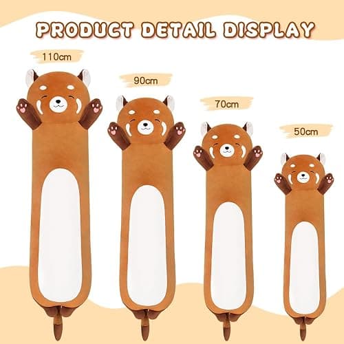MIAOHAHA Plush Raccoon Pillow - Cute Stuffed Animal Toy, 50cm/19.6in, Perfect for Kids & Girls, Hugging Pillow for Sleeping & Gifting thumbnail 5