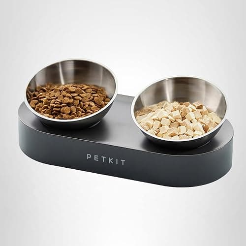 PETKIT 304 Stainless Steel Elevated Cat Bowls&Dog Bowls,Raised Cat Food and Water Bowl Set, Non-Slip, Anti Vomiting 15°Tilted Cat Small Animal Plate thumbnail 10