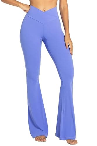 Sunzel Flare Leggings, Crossover Yoga Pants with Tummy Control, High-Waisted and Wide Leg - Image 1
