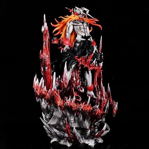 YLQANONG Hollow Ichigo Figures Ulquiorra Cifer Anime Figure Statues Horned Ichigo/Black Wing Ulquiorra Anime Action Figurine 12.6IN thumbnail 4