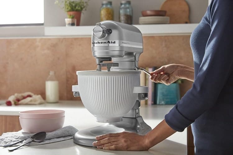 KitchenAid Ice Cream Maker Attachment for Stand Mixer, 2 Quart, KSMICM, White thumbnail 7