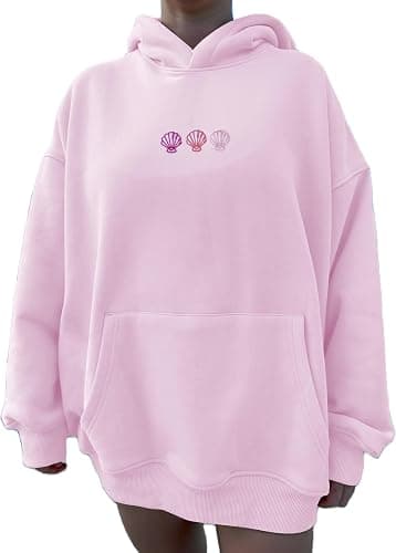 Yiulangde Oversized Graphic Hoodies for Teen Girl Women Cute Y2k Letter Flower Pullover Tops Aesthetic Preppy Sweatshirts - Image 1
